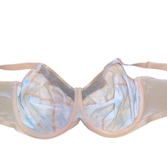 GODDESS- KAYLA Pink Floral GD6162 Serenity UW Full Coverage Bra, Plus Size 44I - Picture 11 of 14